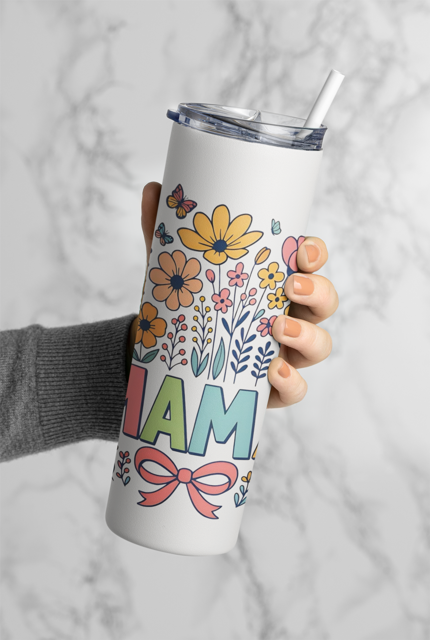 Mamá Insulated Stainless Steel 20oz Skinny Tumbler