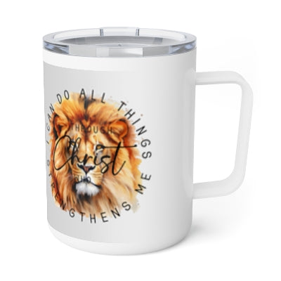 I Can do all Things Through Christ Who Strengthens Me Stainless Steel 12oz Insulated Travel Mug