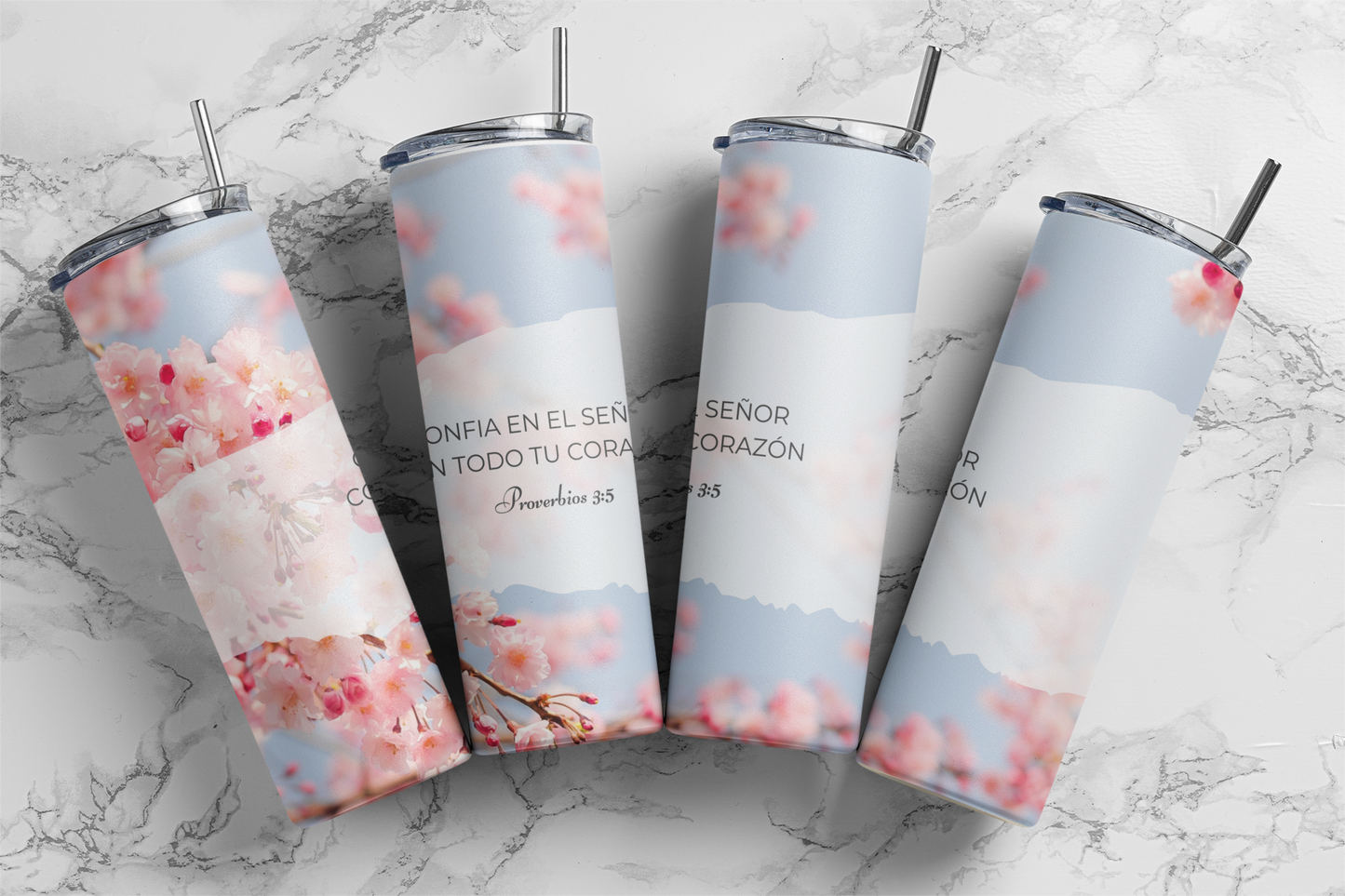 Proverbios 3:5 Confía en El Señor con todo tu corazón Insulated 20oz Stainless Steel Tumbler.