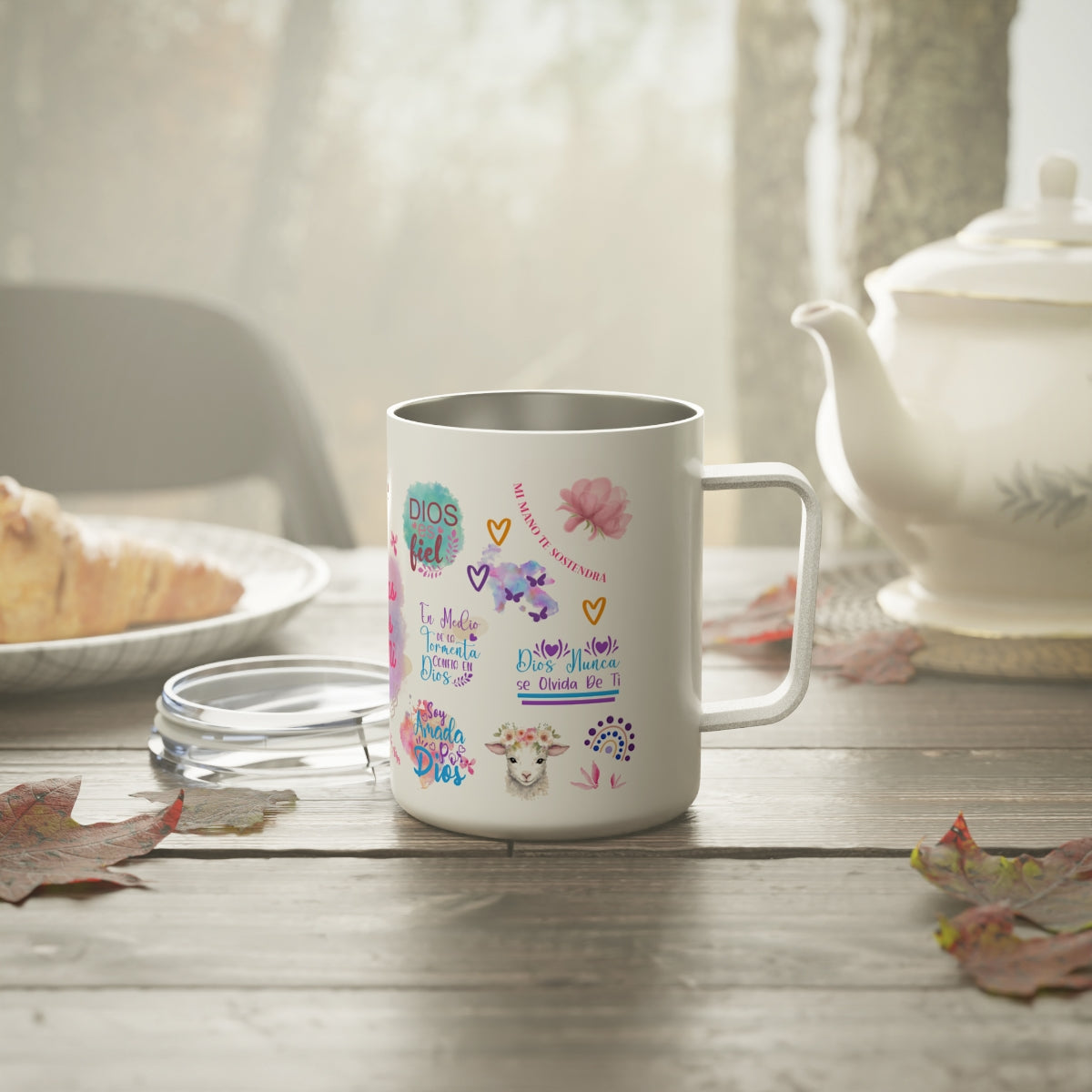 Promesas de Dios Insulated Stainless Steel 12oz Travel Mug