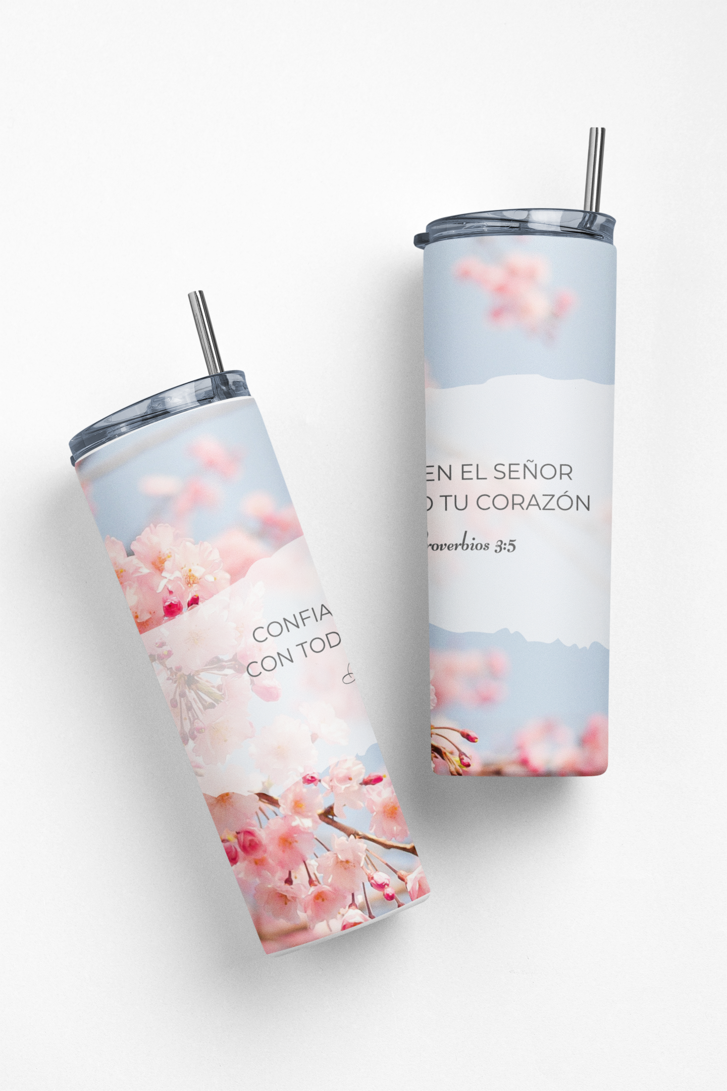 Proverbios 3:5 Confía en El Señor con todo tu corazón Insulated 20oz Stainless Steel Tumbler.