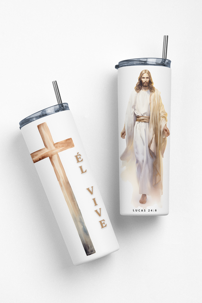Lucas 24:6 Él Vive Insulated 20oz Stainless Steel Tumbler