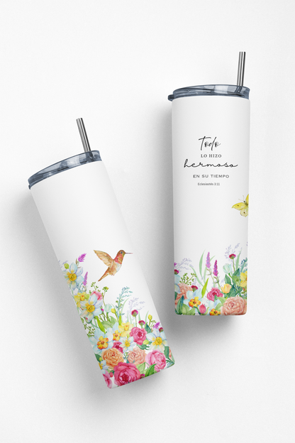 Todo lo Hizo Perfecto en Su Tiempo Insulated Stainless Steel 20oz Skinny Tumbler