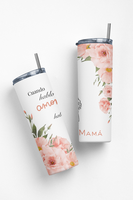Mother & Daughter Floral Insulated 20oz Stainless Steel Tumbler