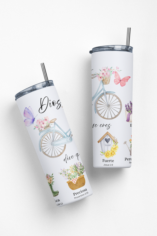 Dios dice que eres Insulated 20oz Stainless Steel Tumbler