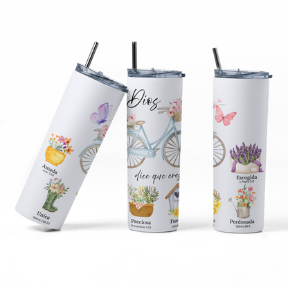 Dios dice que eres Insulated 20oz Stainless Steel Tumbler