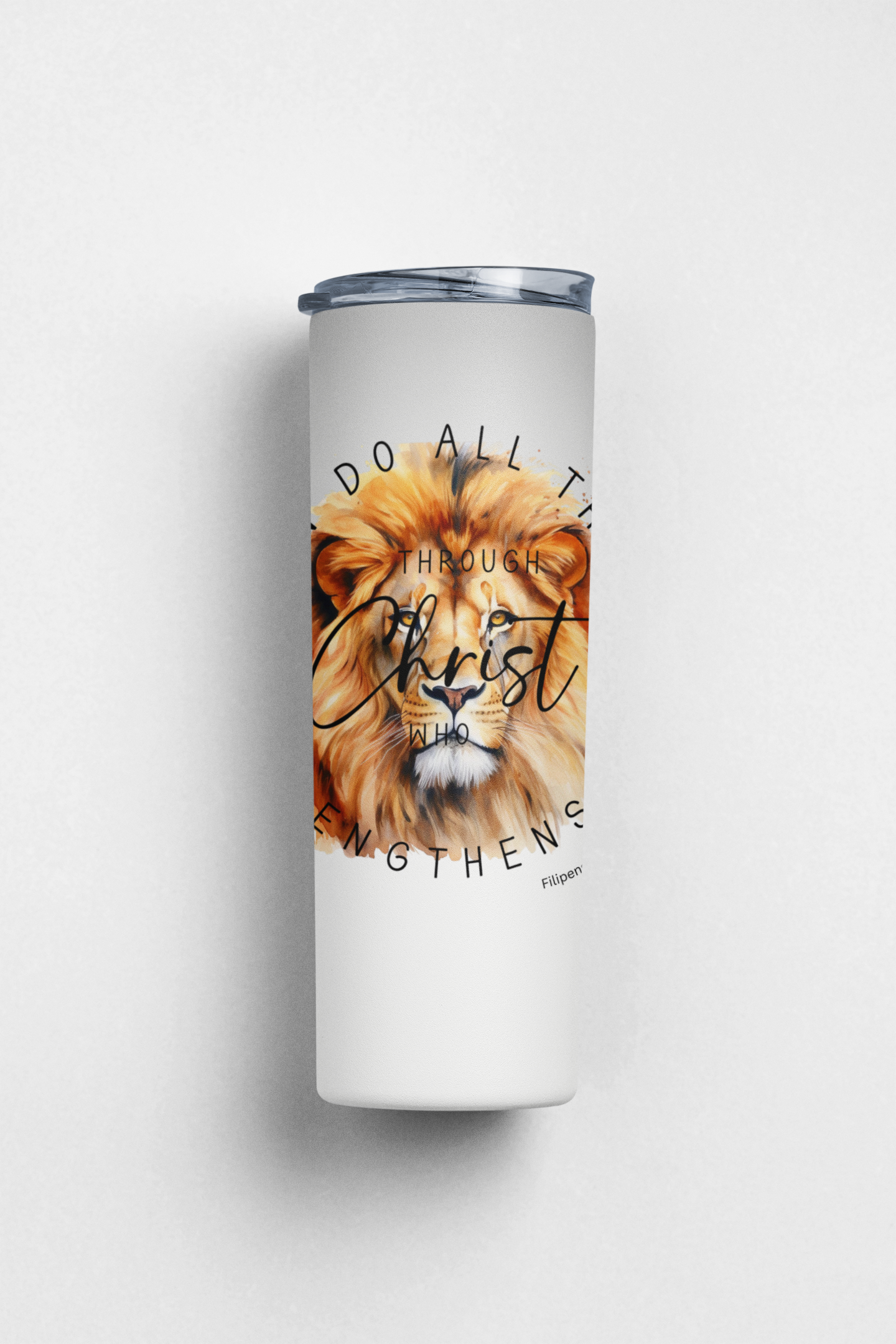 Philippians 4:13 Stainless Steel Insulated 20oz Skinny Tumbler