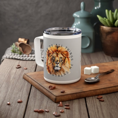 I Can do all Things Through Christ Who Strengthens Me Stainless Steel 12oz Insulated Travel Mug