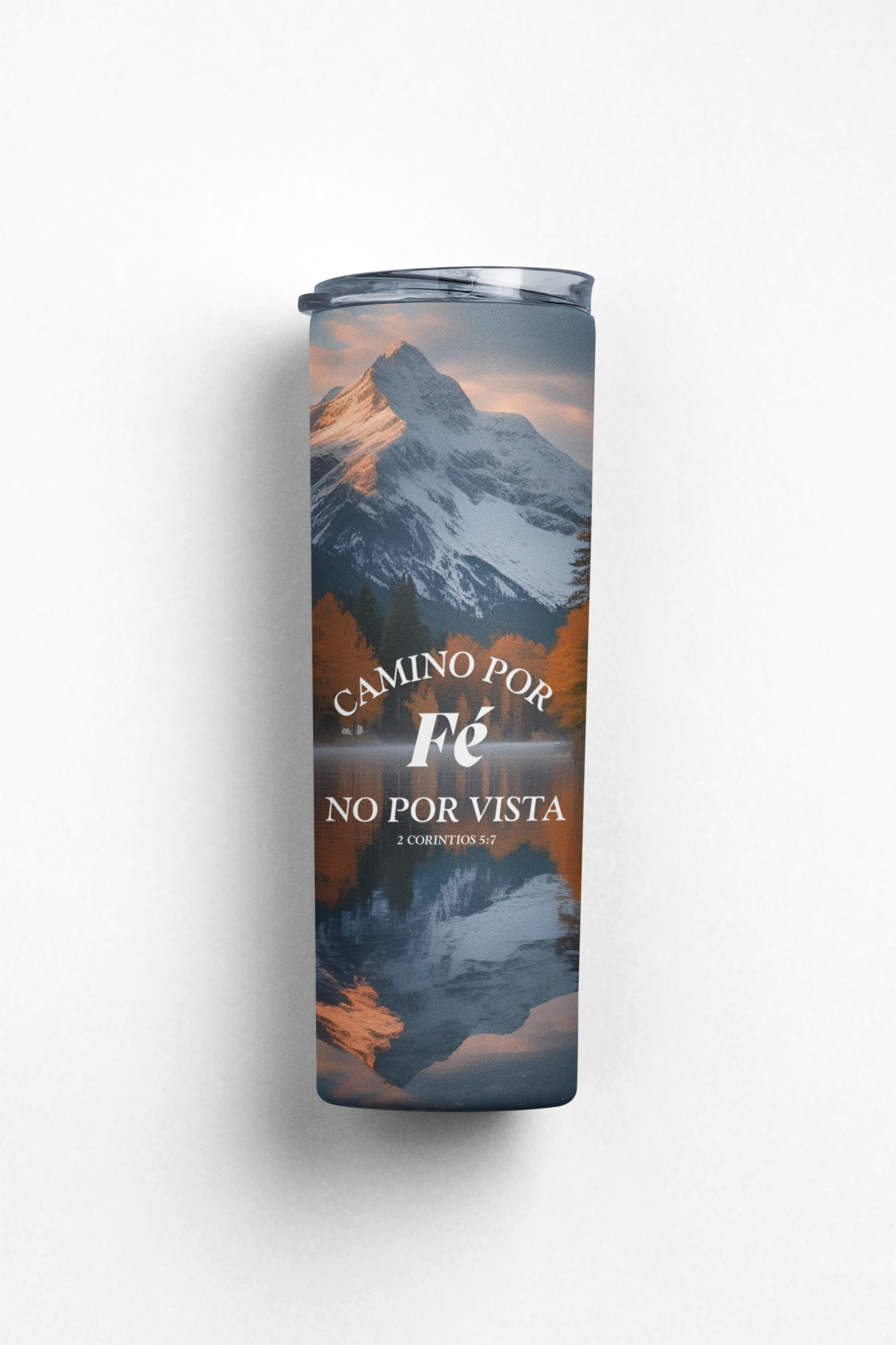 Camino por Fé no por Vista Stainless Steel Insulated 20oz Skinny Tumbler