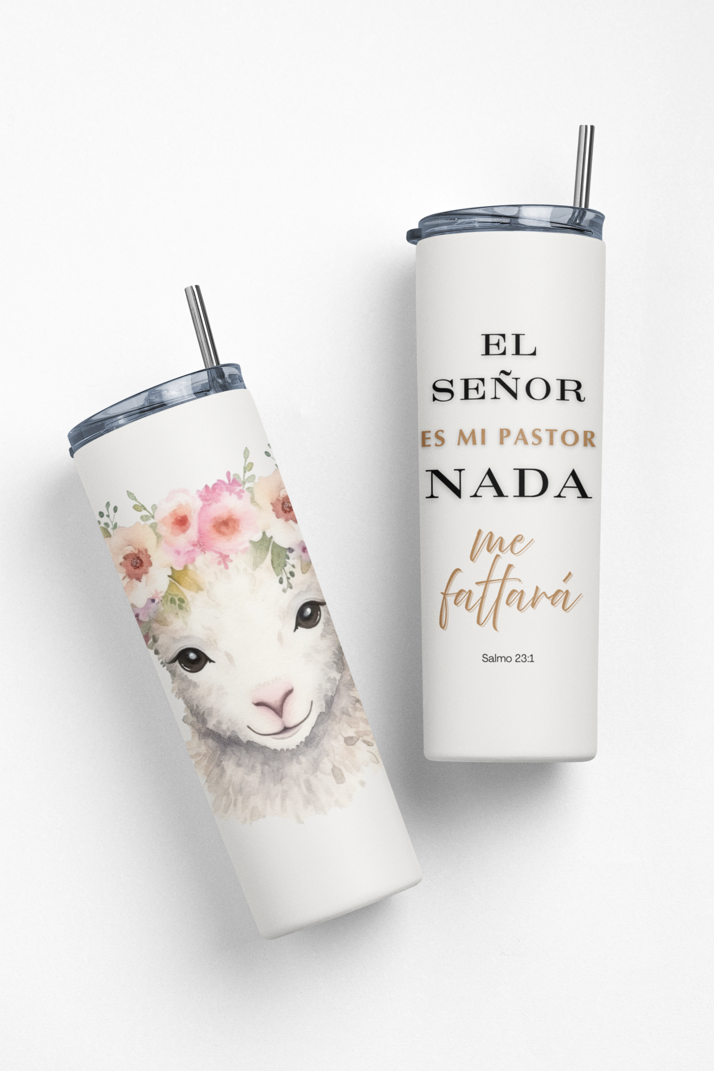 El Señor es Mi Pastor Insulated Stainless Steel 20oz Skinny Tumbler