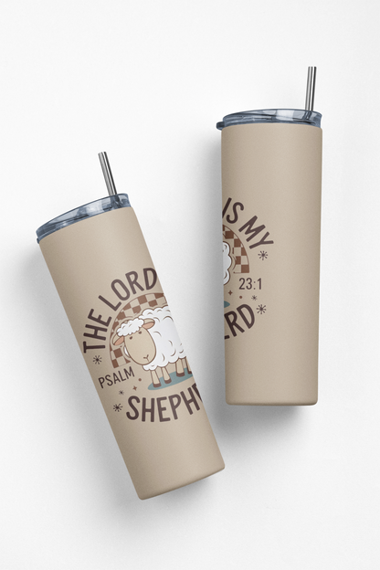 Psalm 23 The Lord is my Shepherd Stainless Steel Insulated 20oz Skinny Tumbler