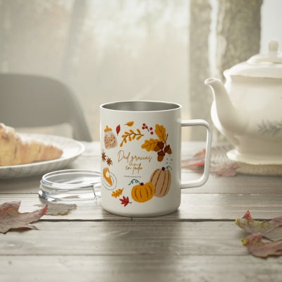 Dad Gracias en Todo Fall Edition Stainless Steel Insulated 12oz Travel Mug