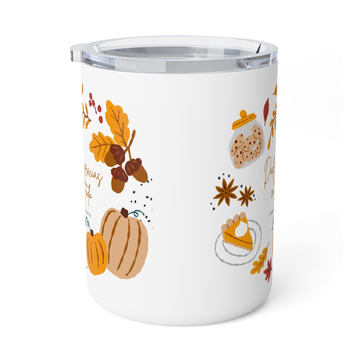 Dad Gracias en Todo Fall Edition Stainless Steel Insulated 12oz Travel Mug