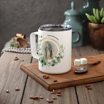 Virgen Milagrosa Stainless Steel Insulated 12oz Travel Mug