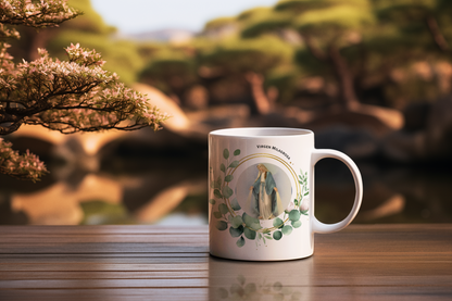Taza de Ceramica de 11 onzas con Imagen de la Virgen Milagrosa