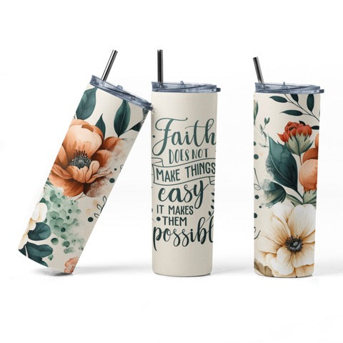 Faith Makes Things Possible Ivory Tumbler